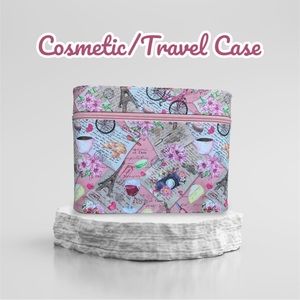 NWT— Paris Themed Cosmetics/Travel (Train) Case